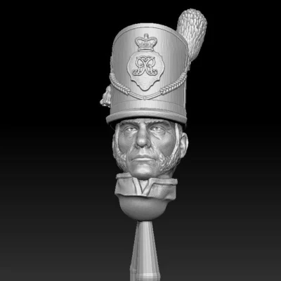 Separate Head British Belgic Shako v2