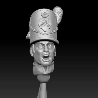 Separate Head British Belgic Shako v3