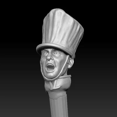 Separate Head Preussian Oilcloth covered Shako v3