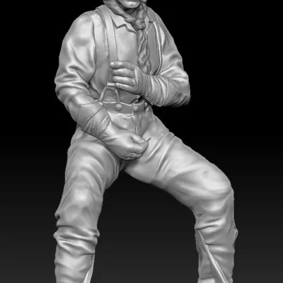 Rider smoking and pointing