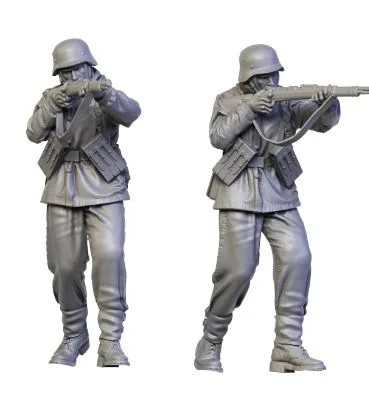 German WW2 winter soldier shooting with rifle - AoW