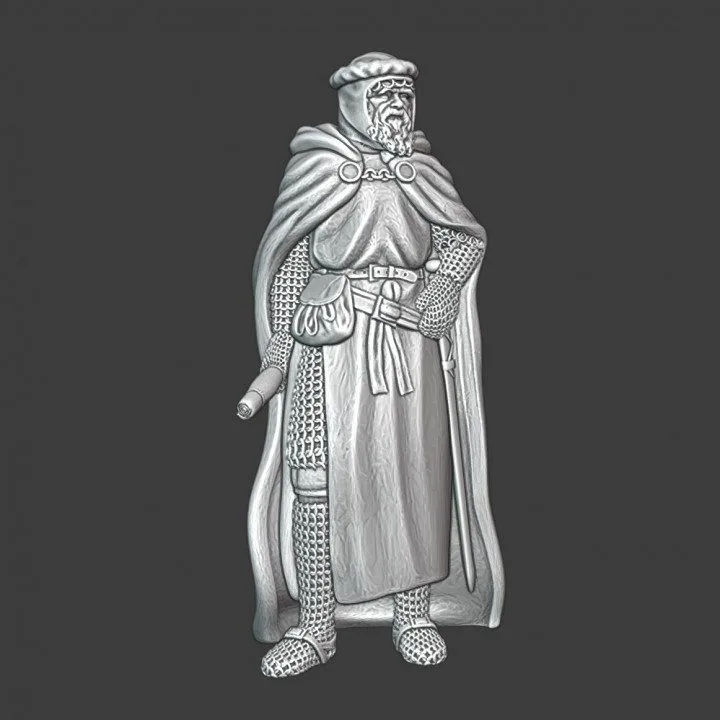 Medieval brother knight with scroll - NCM