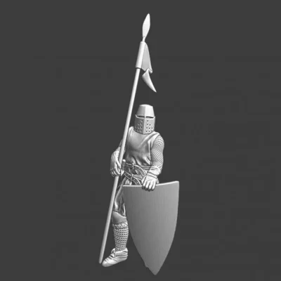 Medieval Order Knight - resting with spear - NCM