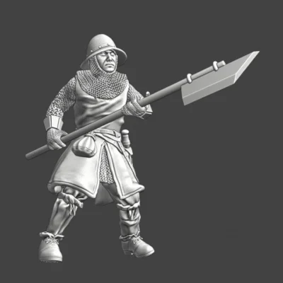 Medieval infantryman with poleweapon - NCM