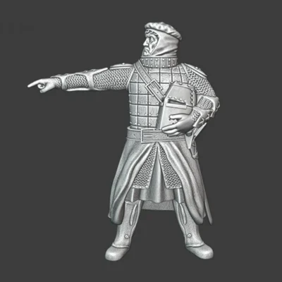 Medieval crusader knight pointing - NCM