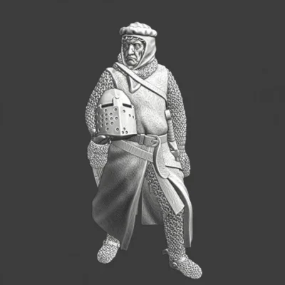 Medieval Knight with helmet in hand - NCM