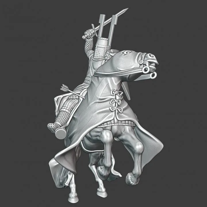 Teutonic knight fighting from horseback - NCM