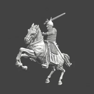 Mounted Russian knight with sword - NCM