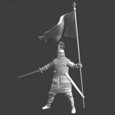 Medieval Russian Noble with banner - NCM