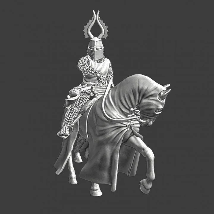 Mounted high ranking knight - drawing his blade - NCM