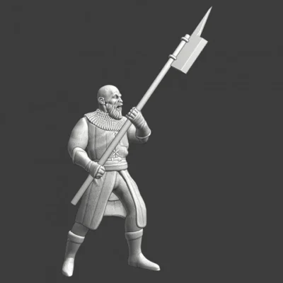 Medieval infantry with pole weapon N4 - NCM