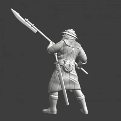 Medieval warrior with poleweapon - NCM