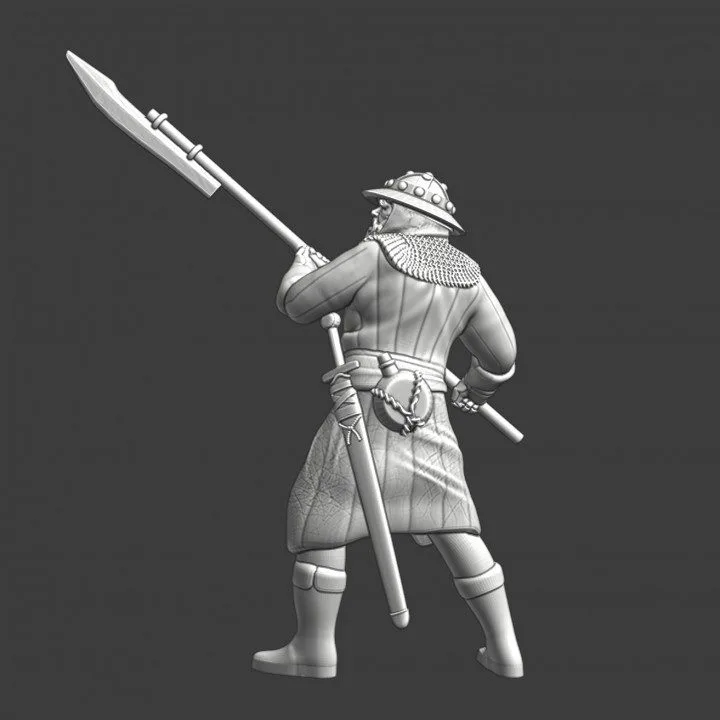 Medieval warrior with poleweapon - NCM