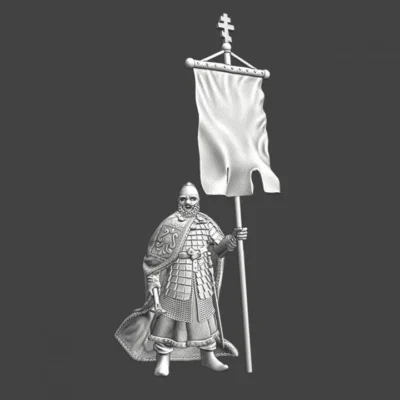 Medieval banner of Novgorod . Russian knight - NCM