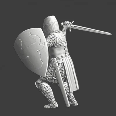 Knight with great helmet and sword - NCM