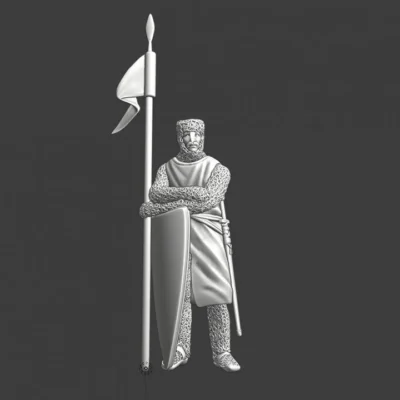 Medieval Teutonic Crusader resting - NCM