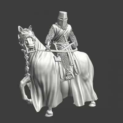 Teutonic order knight, mounted with mace pointing - NCM