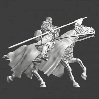 Mounted Danish Vassal Knight charging - NCM