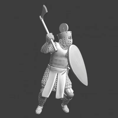 Crusader with crested helmet and axe - NCM