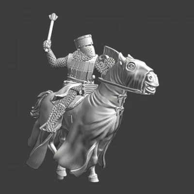 Crusader/Danish Knight mounted charging w. mace - NCM