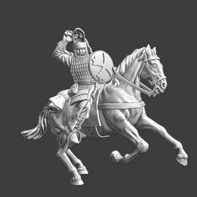 Russian medieval royal guard, mounted with visor up - NCM