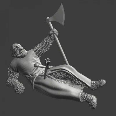 Wounded knight with Danish Axe - NCM