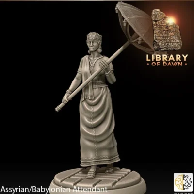 Assyrian-Babylonian Attendant carrying parasol