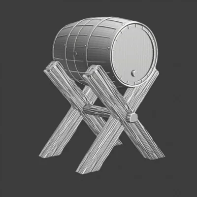 Barrel holder - for medieval camp life - NCM