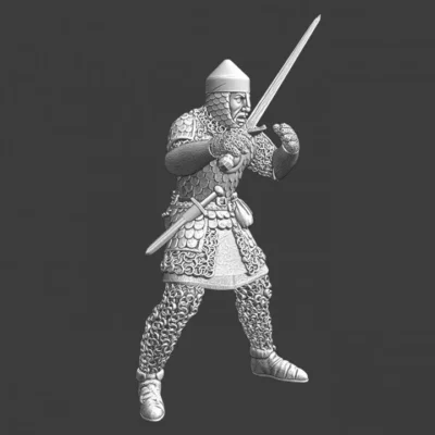 Medieval heavy armoured Latvian warrior - NCM