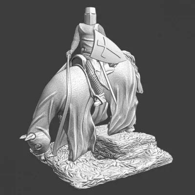 Medieval knight - Horse drinking - NCM