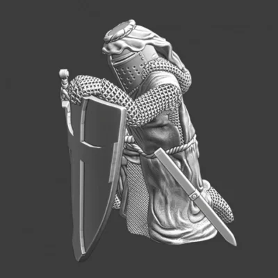 Medieval hospitaller knight - Praying - NCM