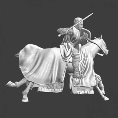 Medieval Baron charging - Mounted knight - NCM