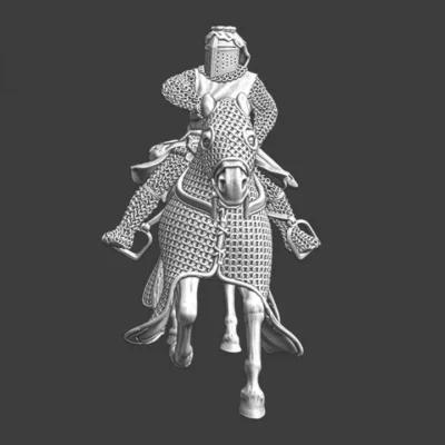 Mounted Hospitaller knight - Drawing Sword - NCM