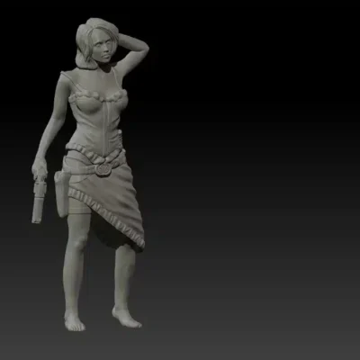 Western woman wondering