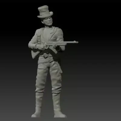 Western shotgun man