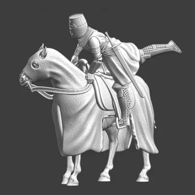 Medieval knight mounting his horse - NCM