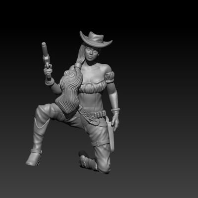 revolver woman kneeling
