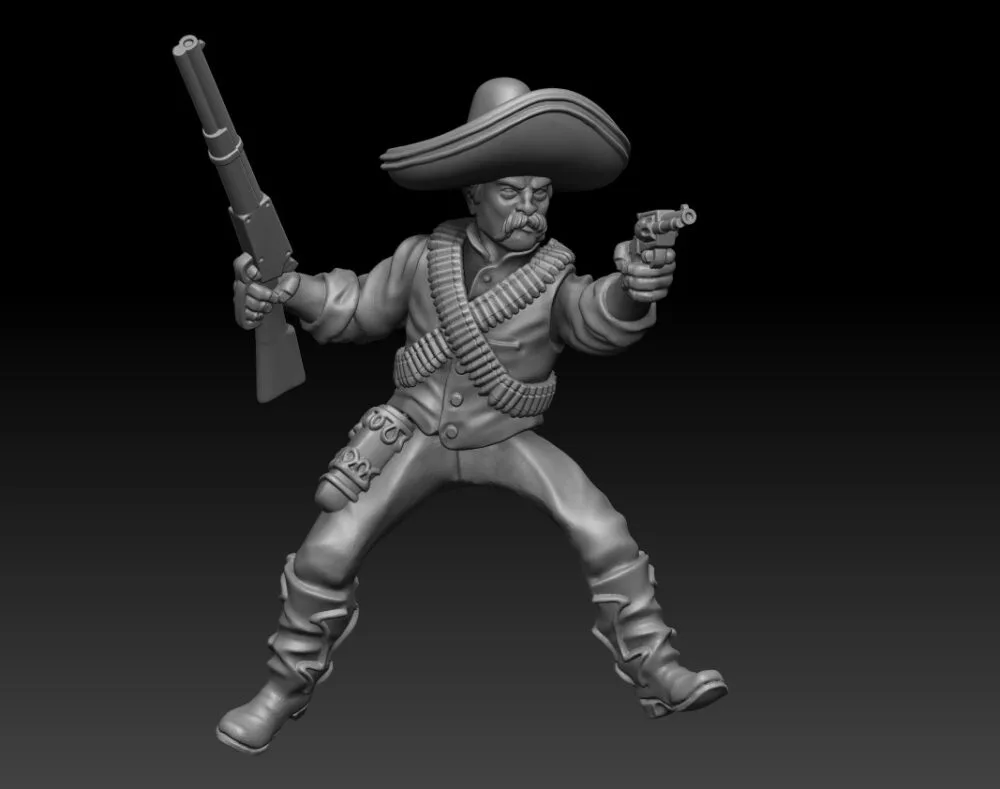 Mexican Rider and Horse 04