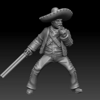 Mexican Rider and Horse 06