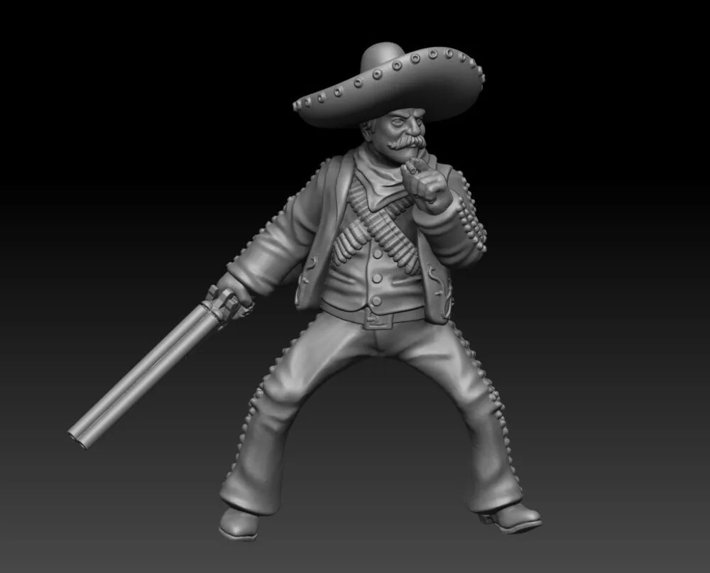 Mexican Rider and Horse 06