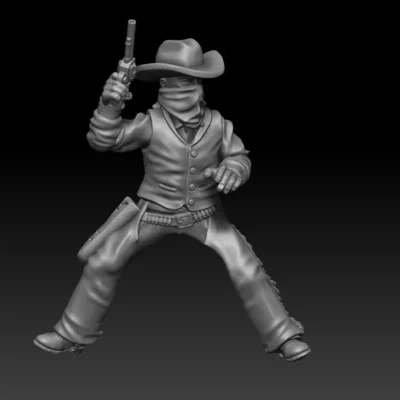 Outlaw Rider and Horse 02