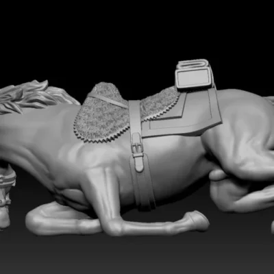 Napoleonic Horse casualty dying