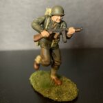 American WW2 GI soldier running with Thompson Gun in hand photo review