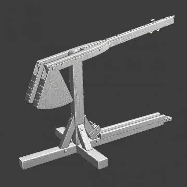 Medieval counter weight catapult - 2 weights - NCM