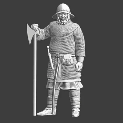 Medieval axe warrior - crusader - NCM