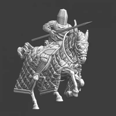 Medieval Danish Vasal knight charging - NCM