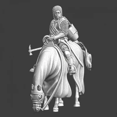 Medieval mounted knight with warhammer - NCM