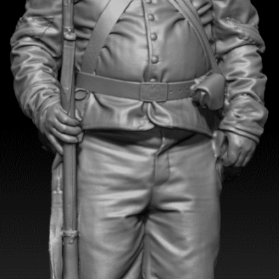 5th Company Washington Artillery soldier standing