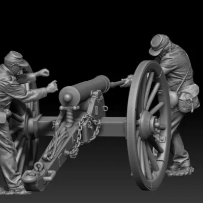 5th Company Washington Artillery company set with Howitzer and two crew