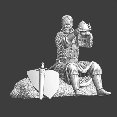 Medieval Kievan Rus warrior resting - NCM